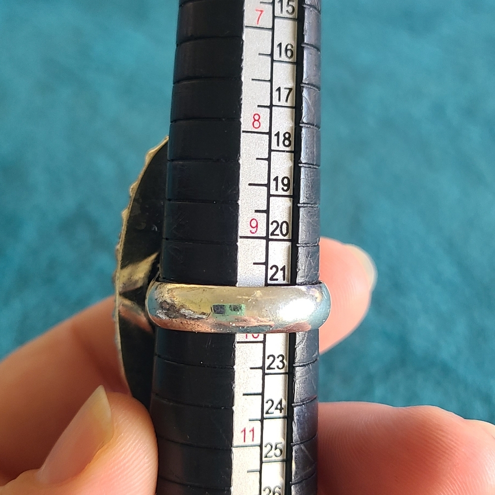 Black And White Jasper Gemstone Ring - Picture 6 of 6